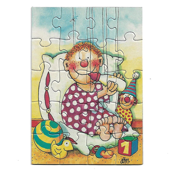 Puzzelwenskaart (20 stukjes) - babyjongen (02-117)