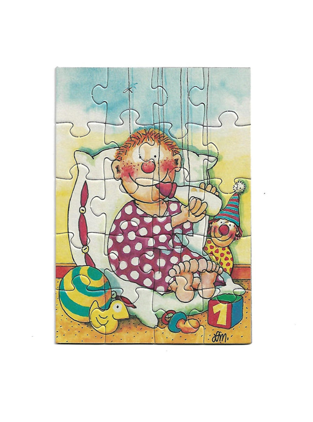 Puzzelwenskaart (20 stukjes) - babyjongen (02-117)