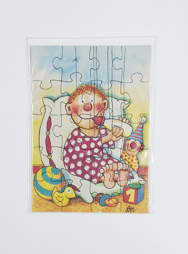 Puzzelwenskaart (20 stukjes) - babyjongen (02-117)
