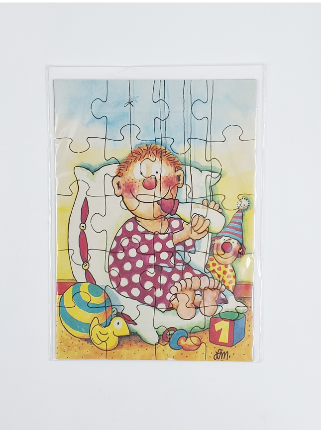 Puzzelwenskaart (20 stukjes) - babyjongen (02-117)