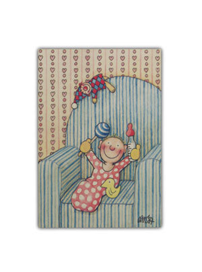 Wenskaart baby zetel (02-303)