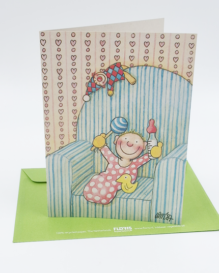 Greeting card baby car seat (02-303)