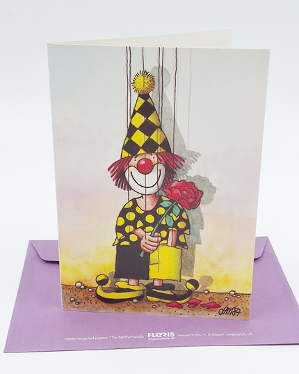 Greeting card clown rose (02-305)