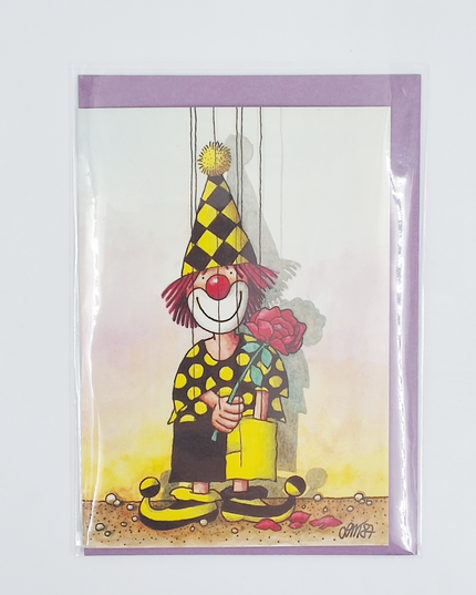 Greeting card clown rose (02-305)