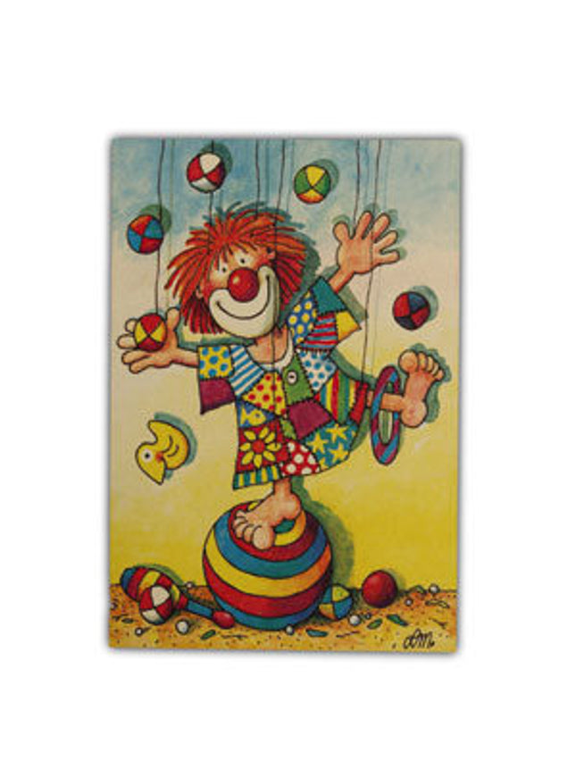 Wenskaart jongleur (02-308)