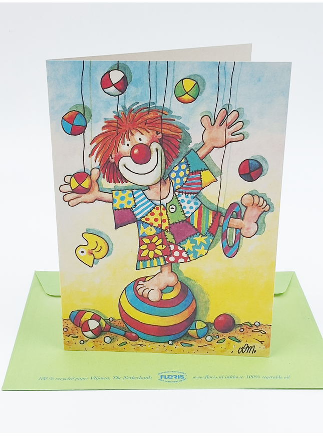 Wenskaart jongleur (02-308)