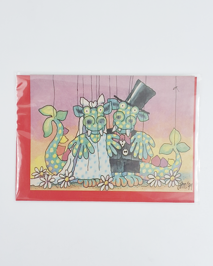 Greeting card dragon wedding (02-330)