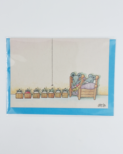 Greeting card mouse family (02-353)