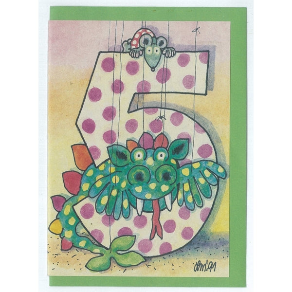 Wenskaart "5" (02-361)