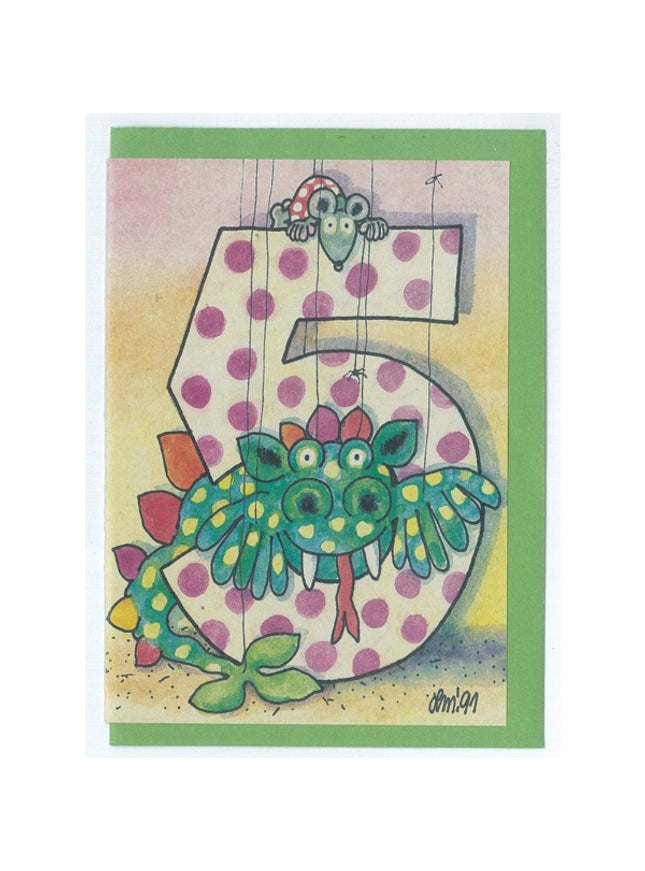 Wenskaart "5" (02-361)