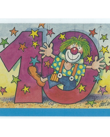 Wenskaart "10" (02-362)