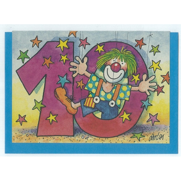 Wenskaart "10" (02-362)