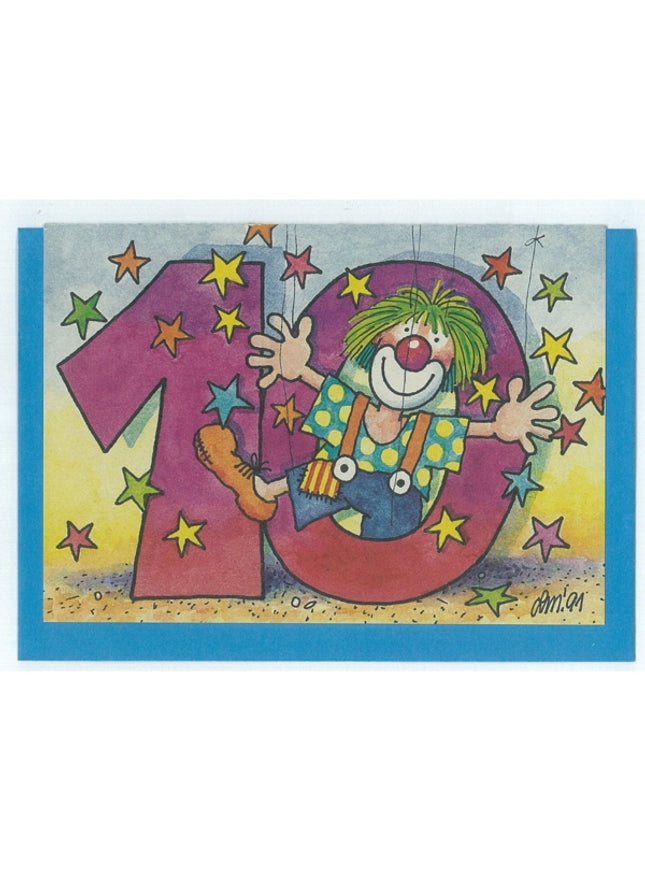 Wenskaart "10" (02-362)