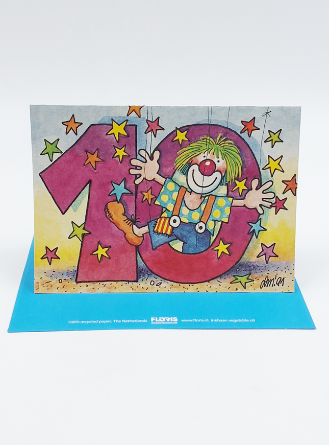 Wenskaart "10" (02-362)
