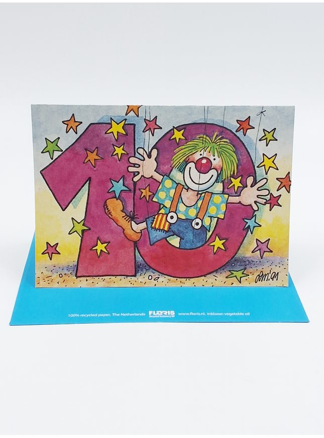 Wenskaart "10" (02-362)
