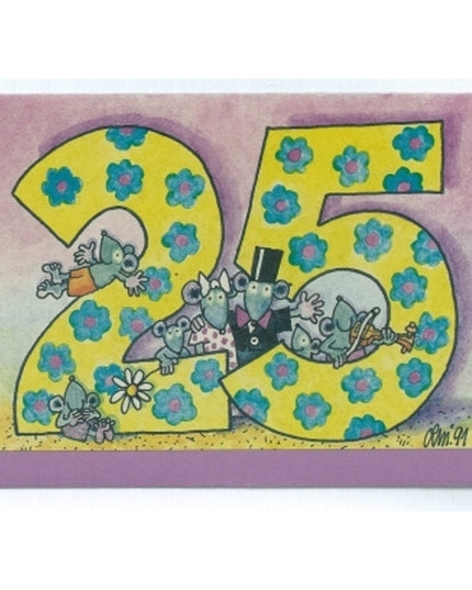 Wenskaart "25" (02-364)
