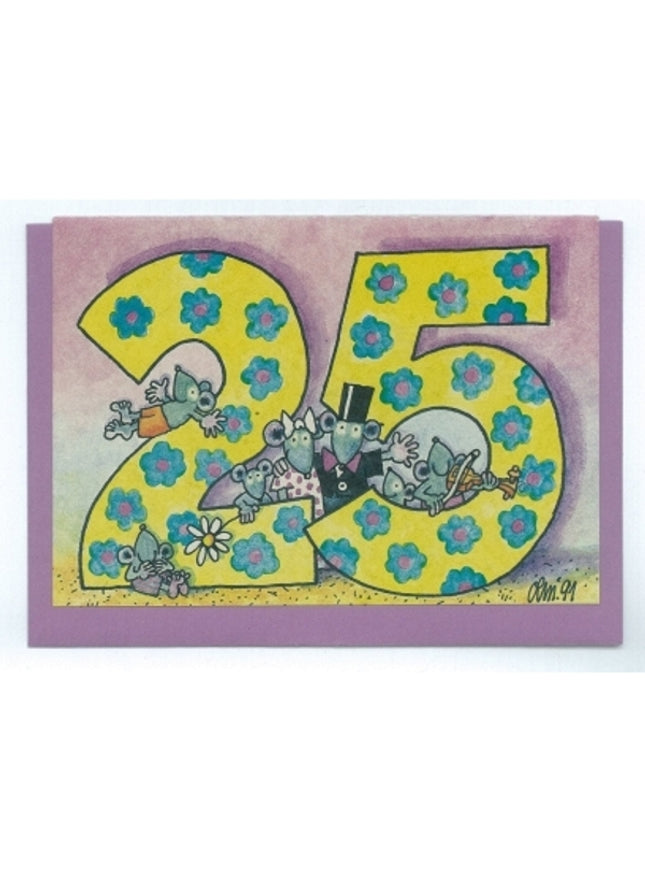 Wenskaart "25" (02-364)