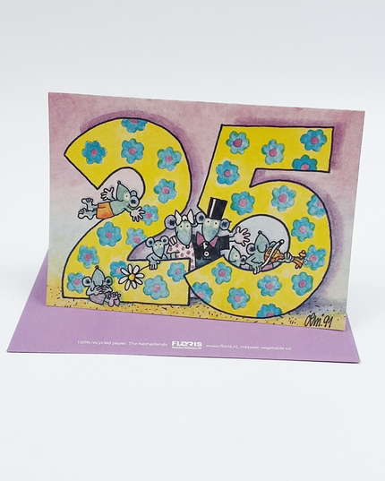 Wenskaart "25" (02-364)