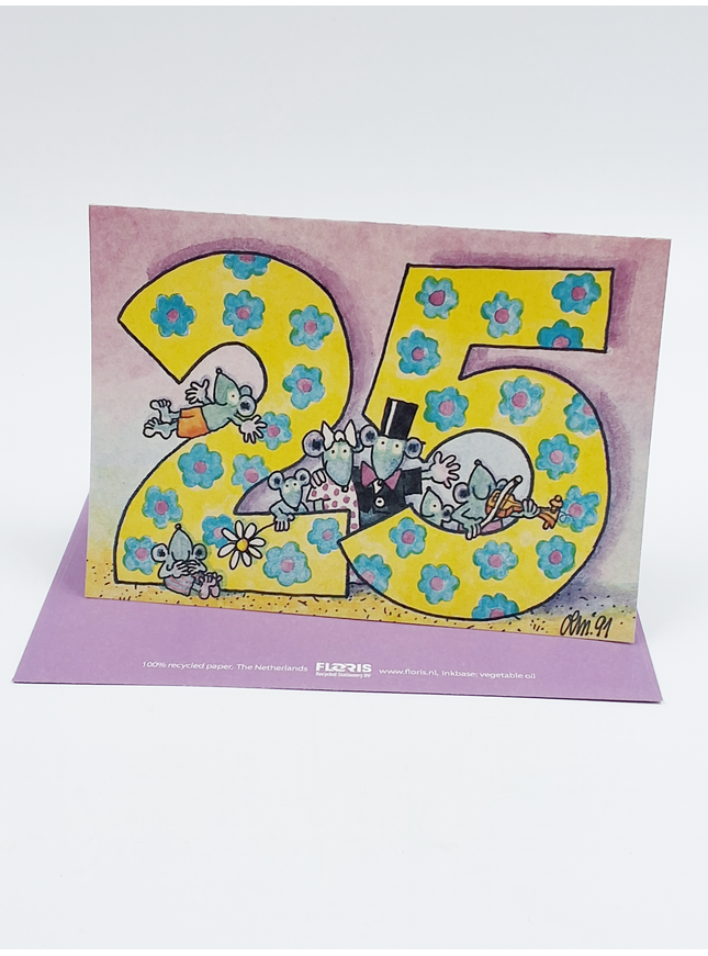 Wenskaart "25" (02-364)