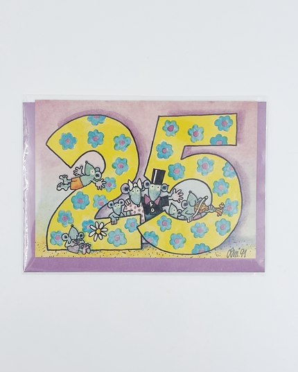 Wenskaart "25" (02-364)
