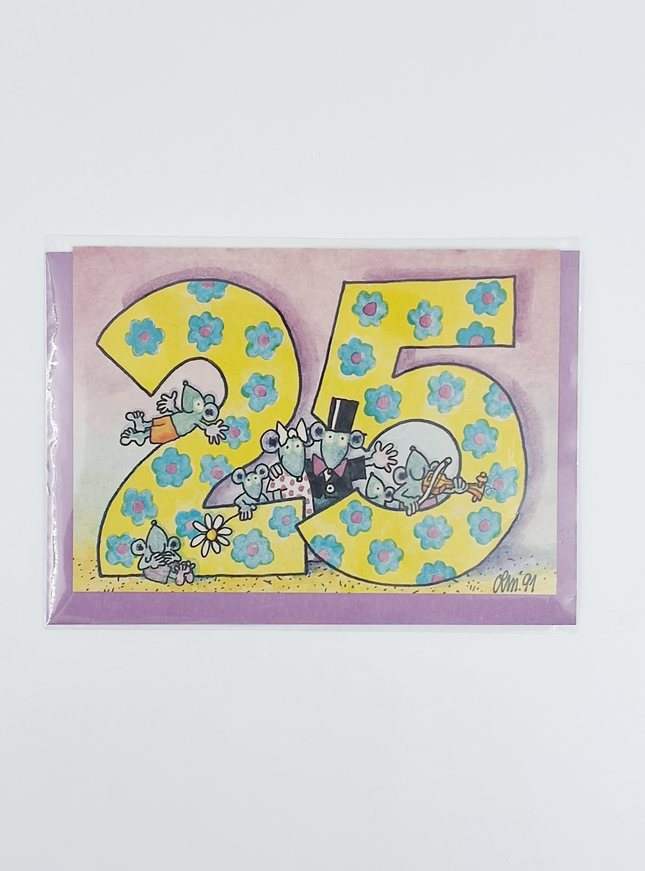 Wenskaart "25" (02-364)