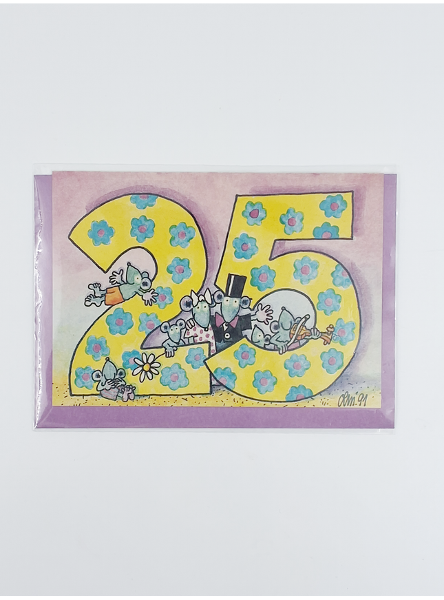 Wenskaart "25" (02-364)
