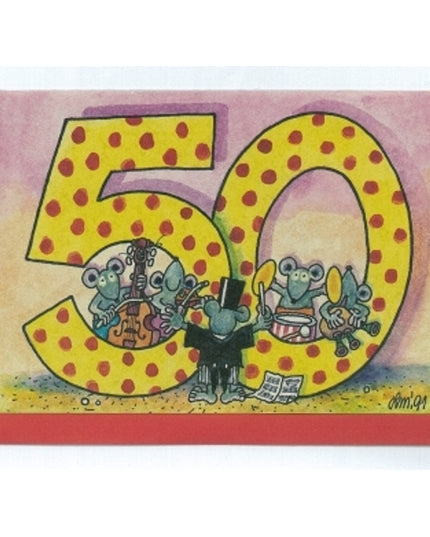 Wenskaart "50" (02-365)