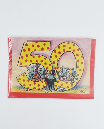 Wenskaart "50" (02-365)