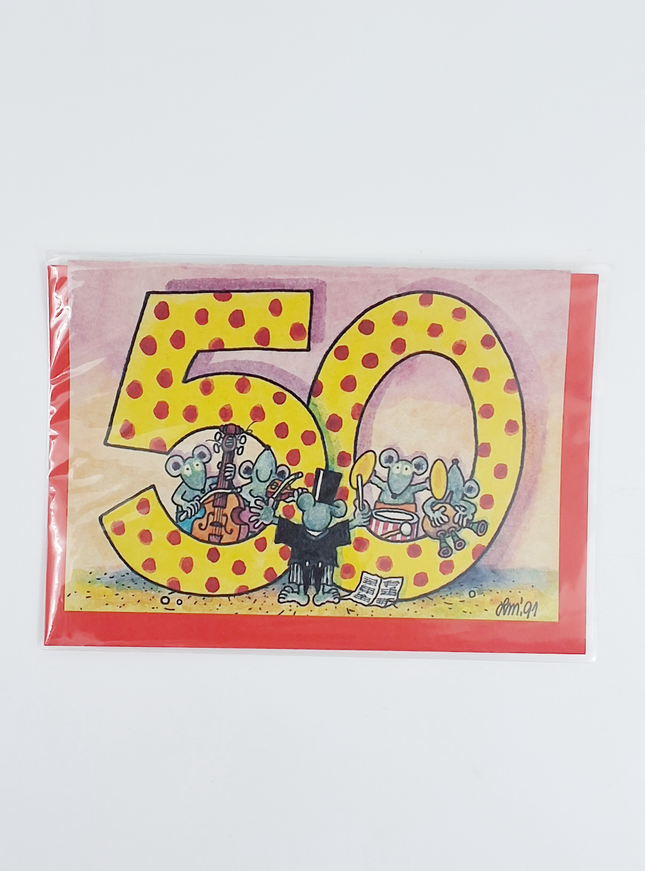 Wenskaart "50" (02-365)