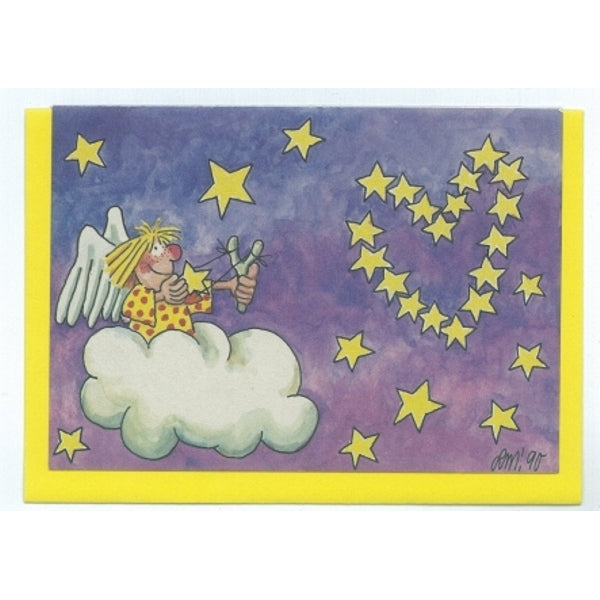 Wenskaart engelwolk (02-371)