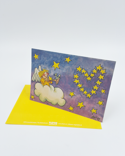 Angel cloud greeting card