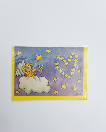 Angel cloud greeting card