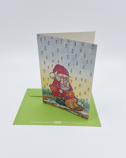 Rain shower greeting card