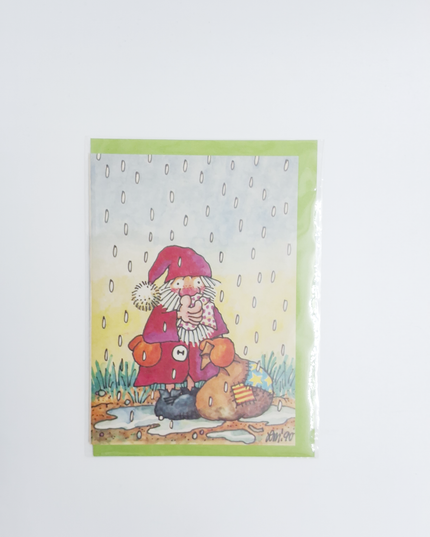 Rain shower greeting card