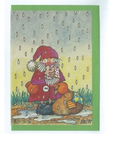 Rain shower greeting card