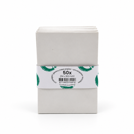 paquet de 50 enveloppes 114x162 mm, 70g - gommées, sans fenêtre