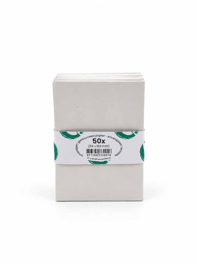 paquet de 50 enveloppes 114x162 mm, 70g - gommées, sans fenêtre