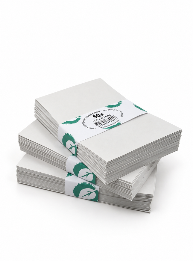 paquet de 50 enveloppes 114x162 mm, 70g - gommées, sans fenêtre