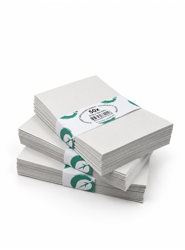 paquet de 50 enveloppes 114x162 mm, 70g - gommées, sans fenêtre