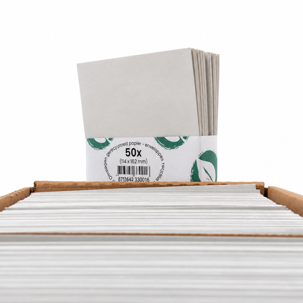 paquet de 50 enveloppes 114x162 mm, 70g - gommées, sans fenêtre