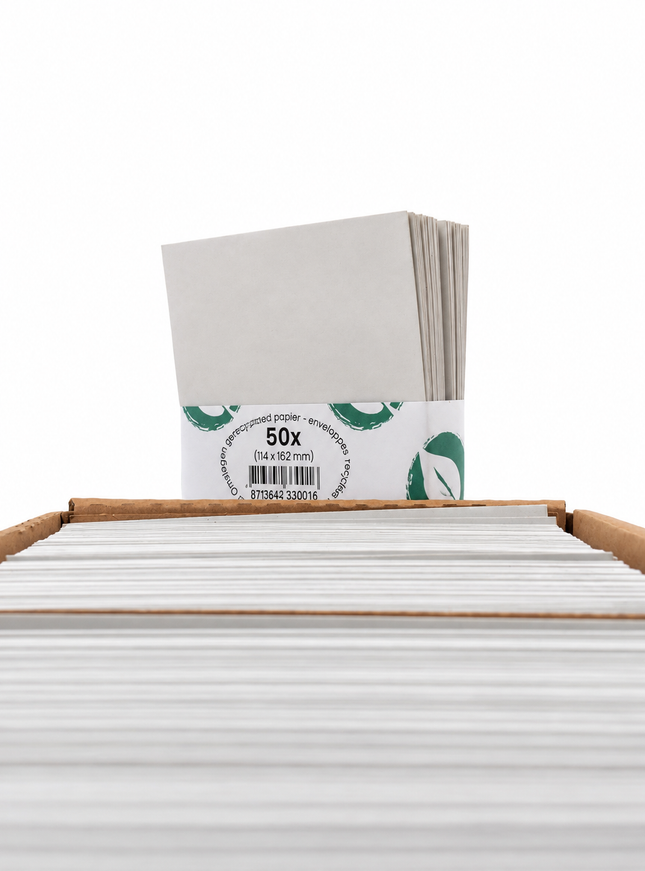 paquet de 50 enveloppes 114x162 mm, 70g - gommées, sans fenêtre