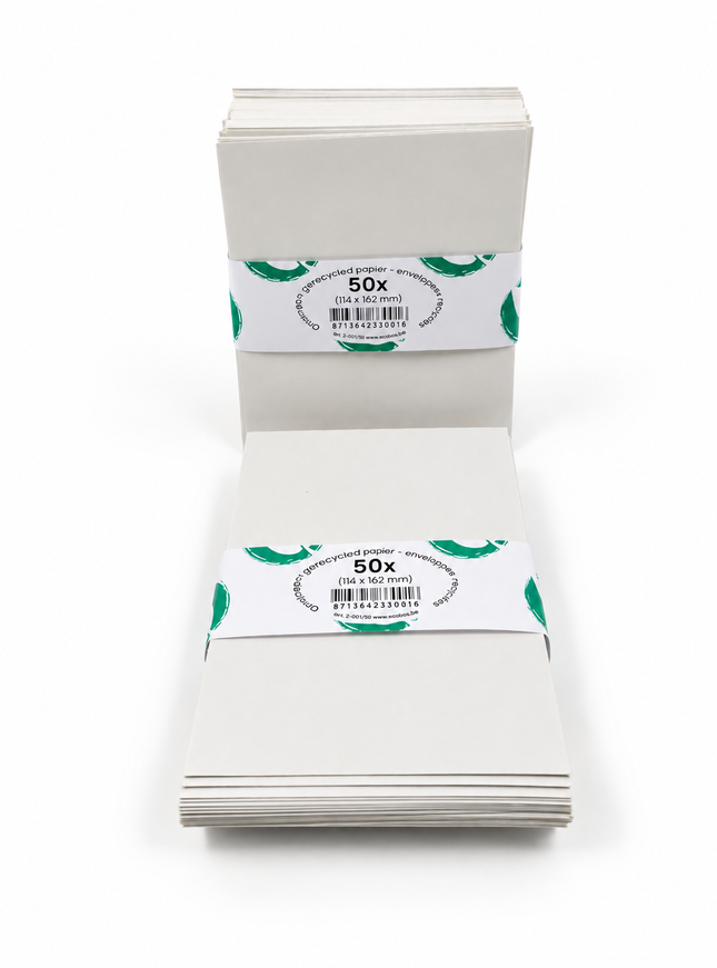 paquet de 50 enveloppes 114x162 mm, 70g - gommées, sans fenêtre