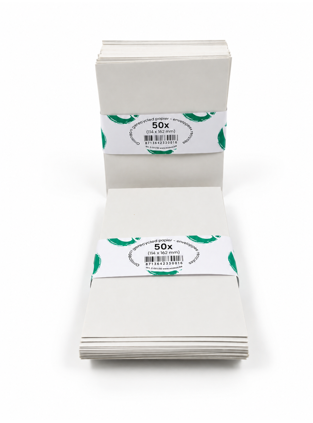 paquet de 50 enveloppes 114x162 mm, 70g - gommées, sans fenêtre