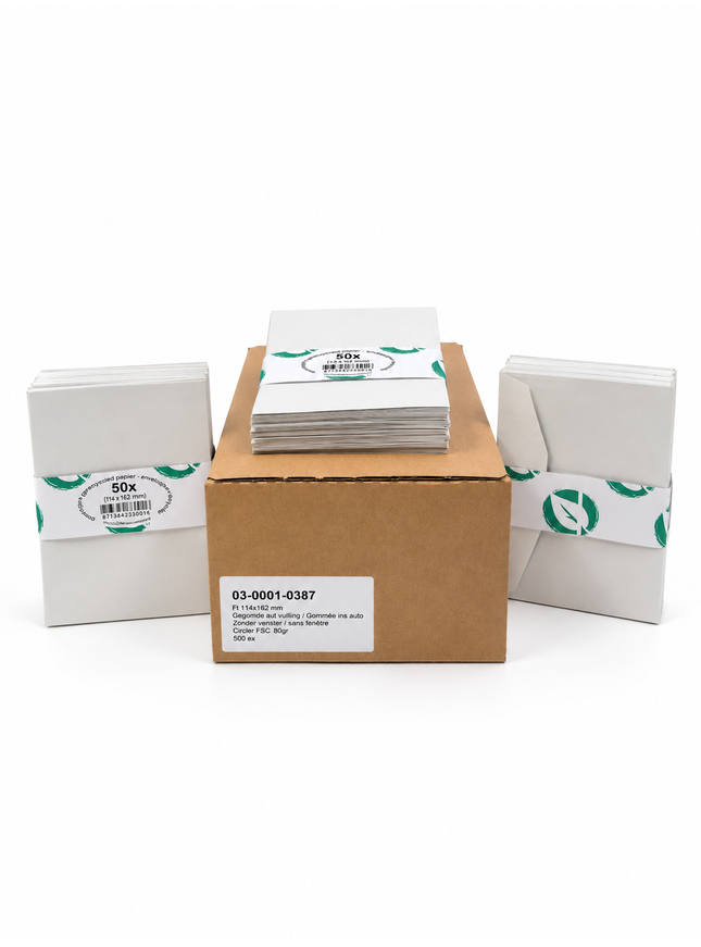 paquet de 50 enveloppes 114x162 mm, 70g - gommées, sans fenêtre