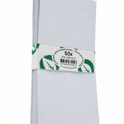 paquet de 50 enveloppes 114x229 mm, 80g - gommées, sans fenêtre