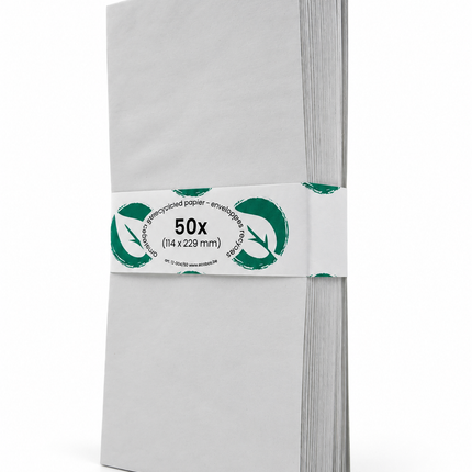 boîte 500 enveloppes 114x229 mm, 80g - bande auto-adhésive, sans fenêtre