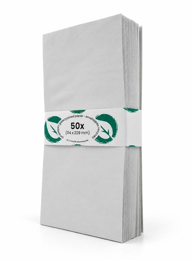 boîte 500 enveloppes 114x229 mm, 80g - bande auto-adhésive, sans fenêtre