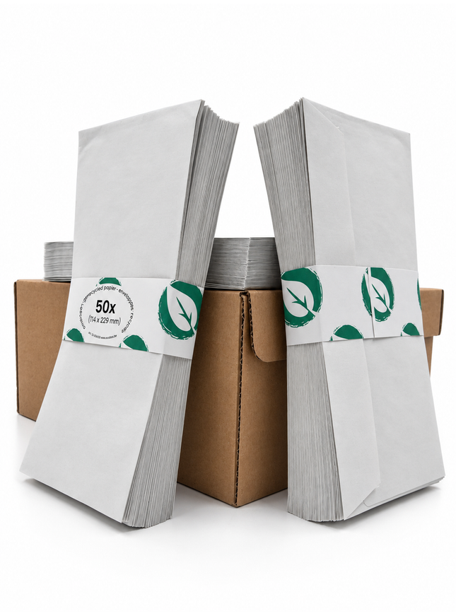 boîte 500 enveloppes 114x229 mm, 80g - bande auto-adhésive, sans fenêtre