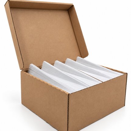 boîte de 500 enveloppes 114x229 mm, 80g - bande adhésive, fenêtre à droite