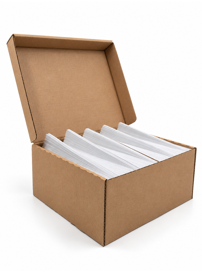 boîte de 500 enveloppes 114x229 mm, 80g - bande adhésive, fenêtre à droite